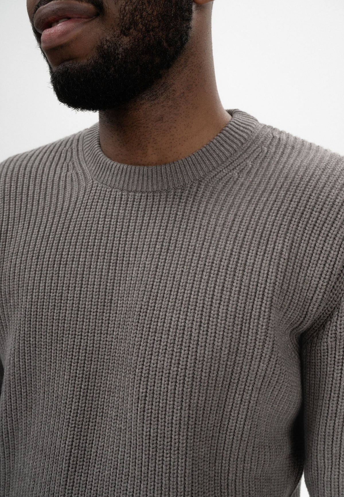 GOTS Organic Cotton Men's Sweater – Mock Neck and Zip