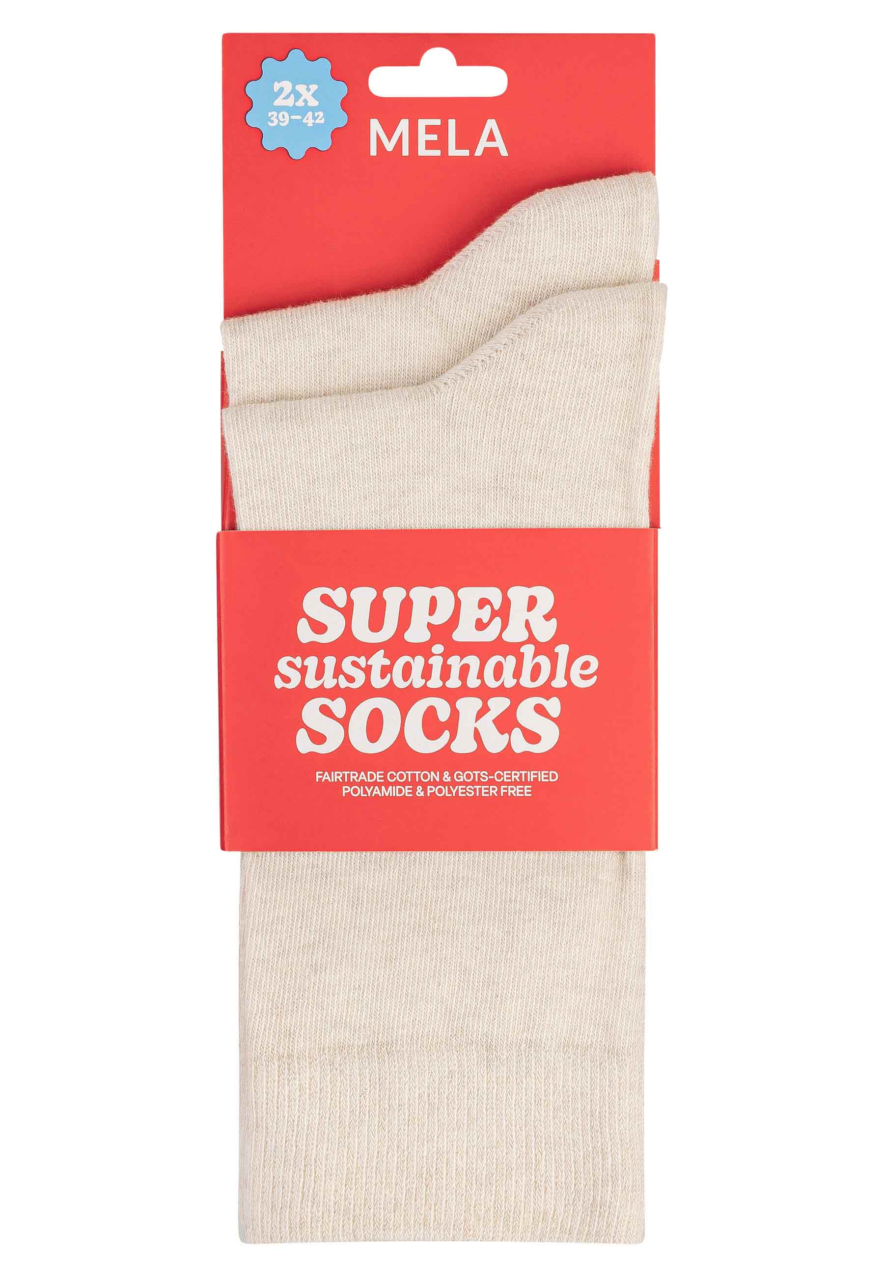 2 paia calzini metà polpaccio in cotone biologico fairtrade - CASAGIN