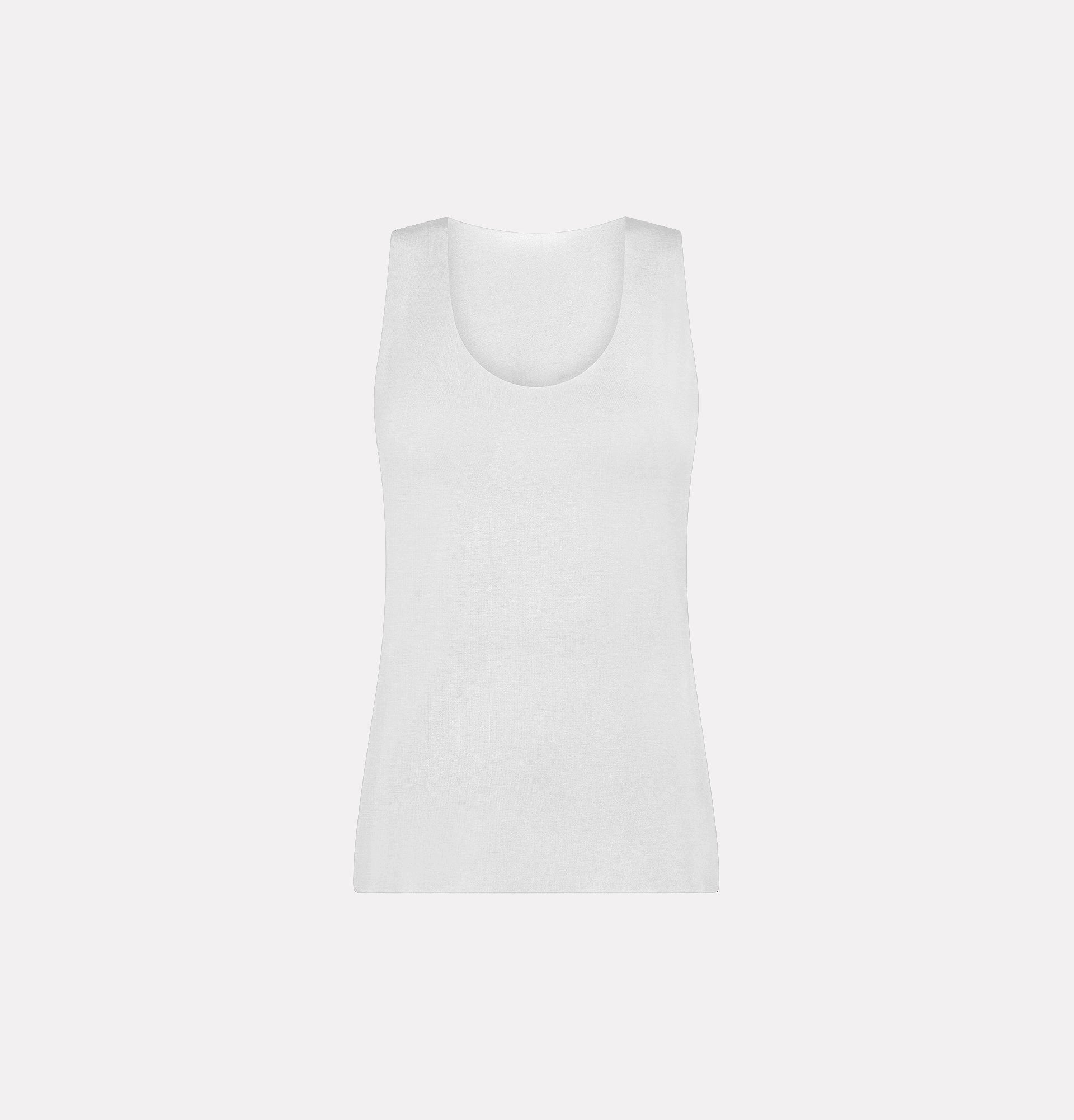 Laser cut tank top with wide shoulder in TENCEL™