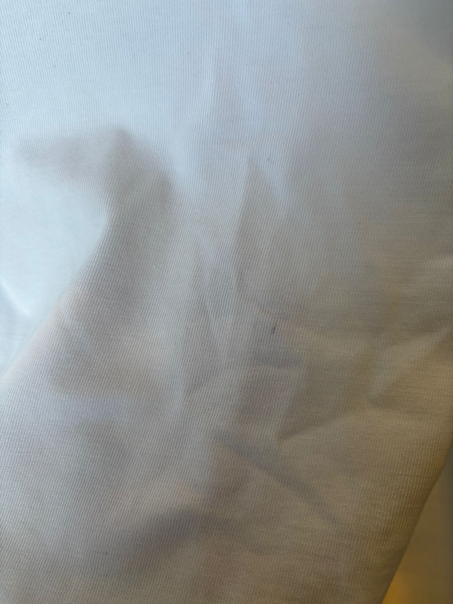 Maglia maniche lunghe con polsini in cotone organico pensante bianca